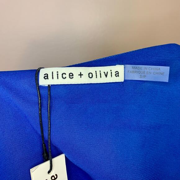 Alice + Olivia Wrap Blouse In Tie Dye Kaleidoscope - Picture 5 of 9